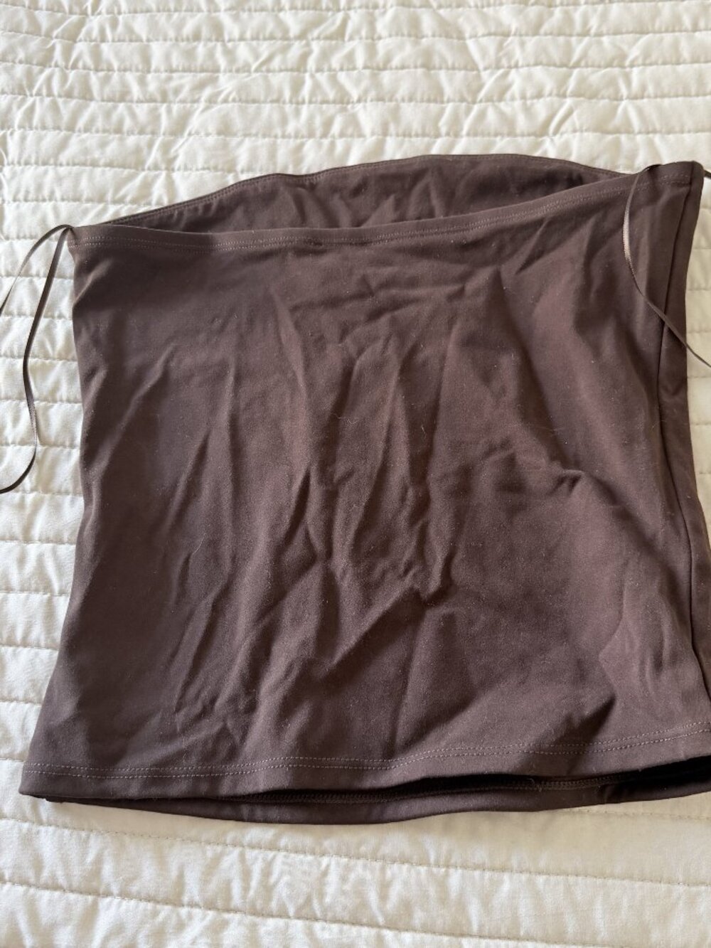 NWT Garage Sleek Longline Tube Top Chocolate Brown
